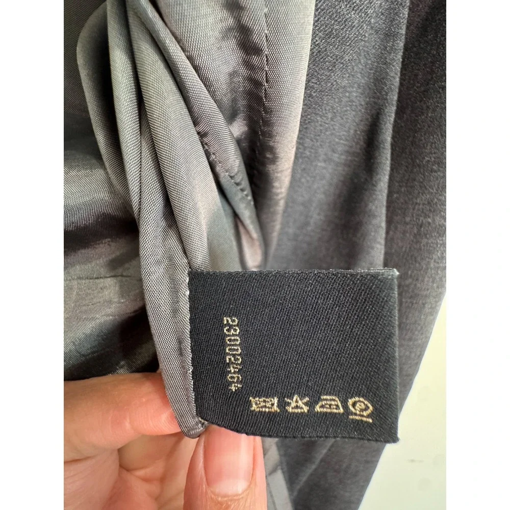 Rare 90s ESCADA by Margaretha Ley Grey Virgin Wool Blazer Made in Germany Sz 36